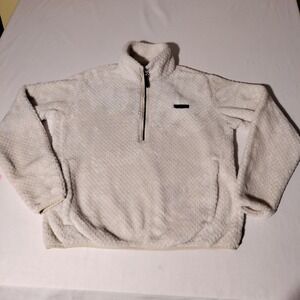 Columbia Sportswear Company Fleece Pullover Sweatshirt Cream XL - Imperfect